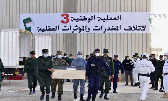 Destruction d'une grande quantité de drogues de différents types mardi à Oued Sly