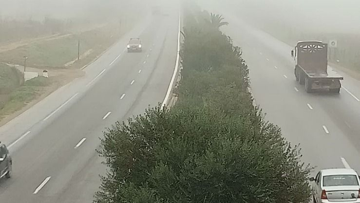 ضباب كثيف على مستوى الطريق الرابط بين سطيف وبرج بوعريريج