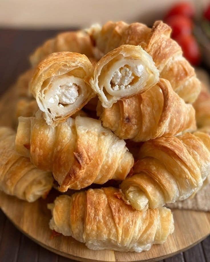 Pâtés au fromage avec une pâte légère et moelleuse – Un vrai régal 🌹