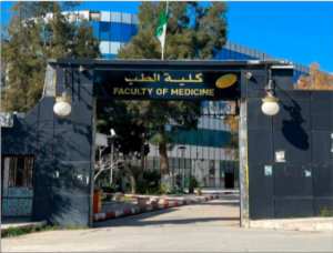 Les étudiants de la Faculté  de médecine en grève