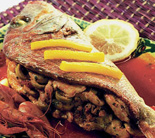 PAGEOT FARCI AUX CREVETTES