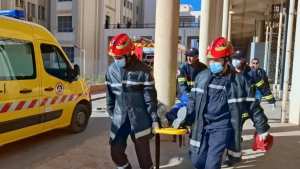 تفعيلا لمخطط النجدة الاستعجالي..مستشفى أول نوفمبر بوهران يجند امكانياته الطبية   في حادث انفجار افتراضي