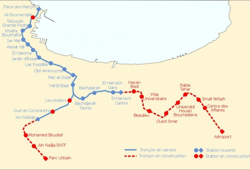 Le projet d'extension du métro d'Alger progresse considérablement