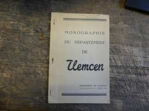 Monographie du département de Tlemcen : Subdivision de Tlemcen, juillet 1959