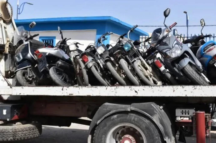 مستغانم  وضع 158 دراجة نارية بالمحشر