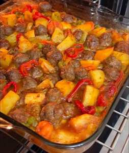 Gratin de pommes de terre à la kefta ♥️