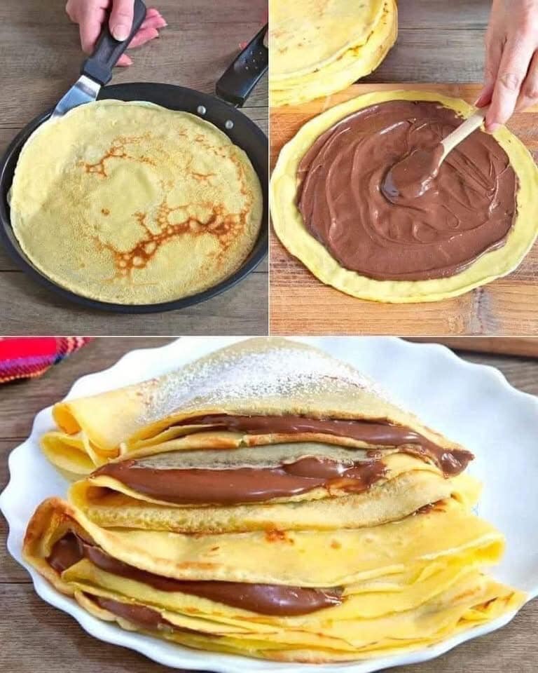 Crêpes à la Nutella 🍫✨