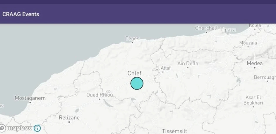 الشلف: هزة أرضية بشدة 3 درجات على سلم ريشتر