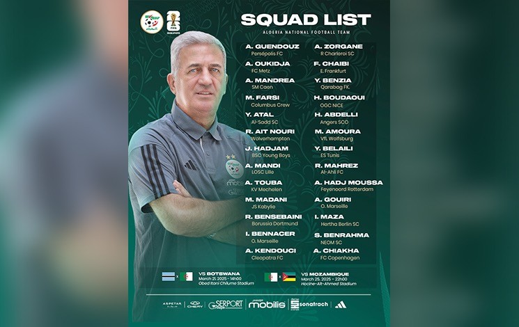 Algérie (Football) - Équipe nationale/Vingt-six joueurs retenus pour le Botswana et le Mozambique: Choix cohérents de Petkovic