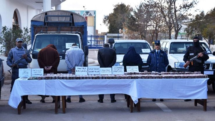 إحباط محاولة تهريب قرابة 73 ألف قرصا مهـلوسا بالنعامة