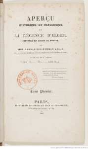 Télécharger : LE MIROIR de Hamdane Ben-Othman Khodja