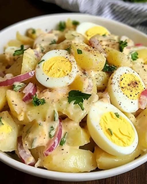 سلطة البطاطس بالبيض 🥔 🥚