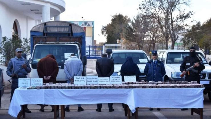 إحباط محاولة تهريب كمية كبيرة من المؤثرات العقلية بولاية النعامة