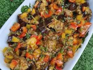 Salade d'aubergines frites🍆🍆🥗🥗