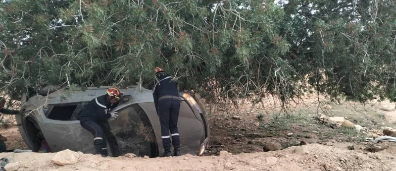سعيدة: إصابة ثلاثيني في حادث انحراف و انقلاب سيارة بأولاد براهيم