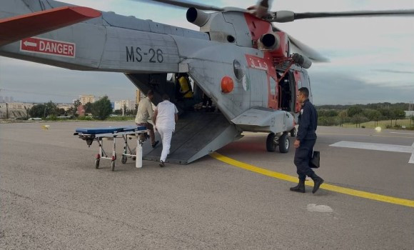 Evacuation sanitaire de trois voyageurs britanniques au large de Cap Matifou à Alger