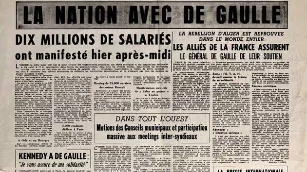 Le Putsch d'Alger de 1961 et les Manifestations en France
