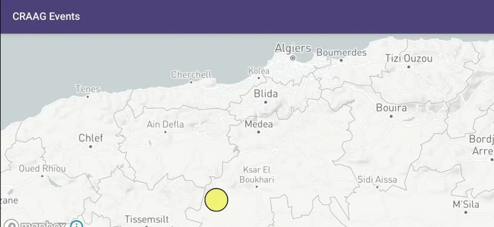 المدية: هزة أرضية بشدة 3 درجات على سلم ريشتر جنوب غرب عزيز