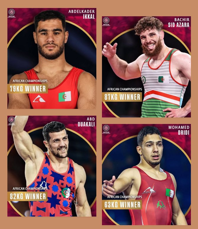 L’Algérie règne en maître au Championnat d’Afrique de lutte 2025
