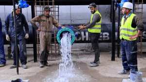 إنطلاق التجارب الأولية لمشروع جلب المياه من حقل   عجر ماية  بولاية تيارت