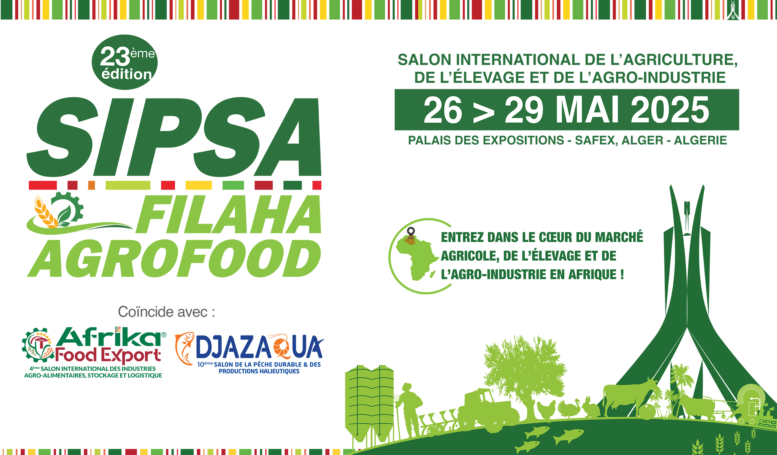 Algérie (Alger) - Sipsa Filaha 2025 (Safex 26 - 29 mai): L’agriculture saharienne en point de mire