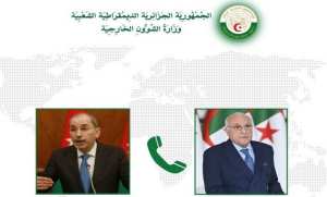 Attaf reçoit un appel téléphonique de son homologue jordanien
