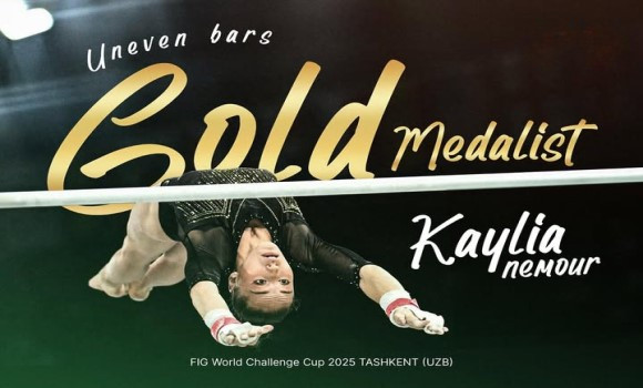 Gymnastique / Coupe du monde 2025 (étape de Tachkent): l'Algérienne Kaylia  Nemour sacrée à la poutre