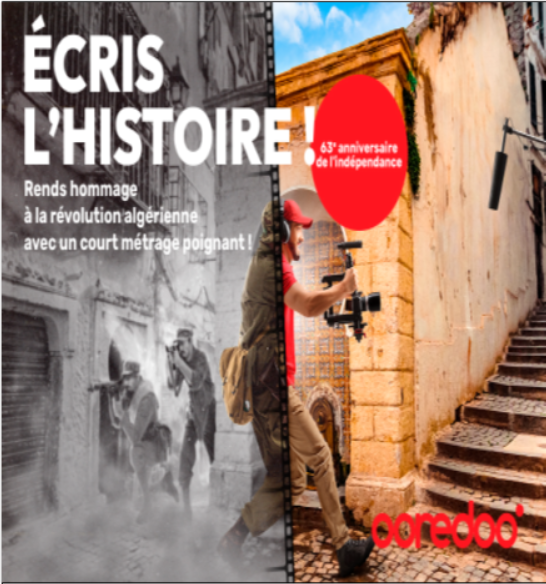 Ooredoo lance un concours cinématographique sous le thème « La Révolution Algérienne »