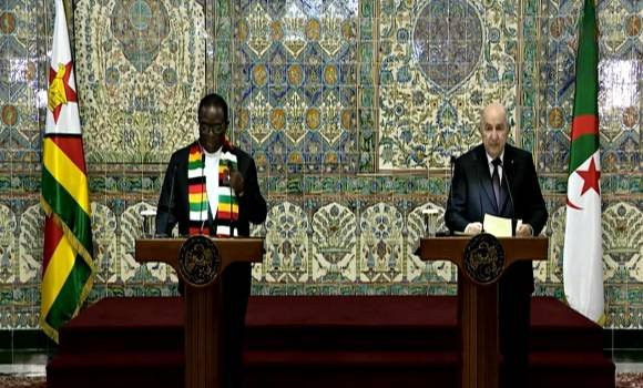 Président de la République: convergence totale des positions entre l'Algérie et le Zimbabwe sur les questions régionales et internationales