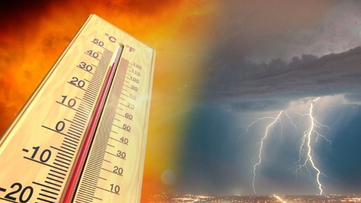 أمطار رعدية وموجة حر قياسية عبر 12 ولاية