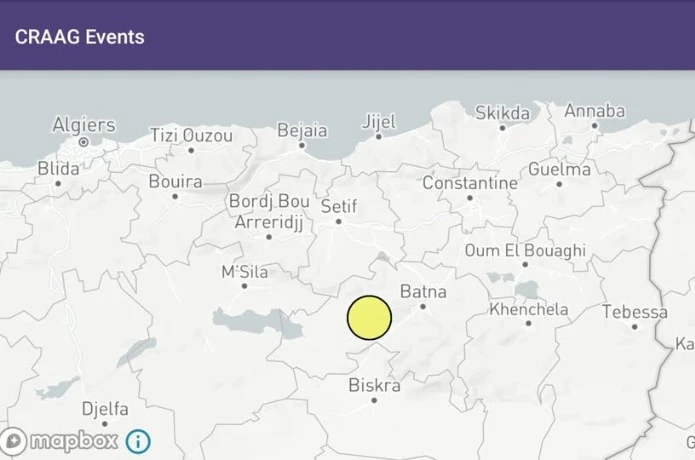 هزة أرضية بشدة 3 درجات بولاية باتنة