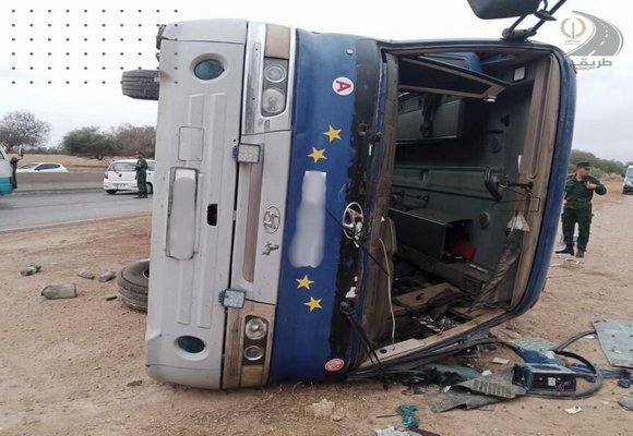 وهران: 49 جريحا إثر انقلاب حافلة لنقل المسافرين بقديل