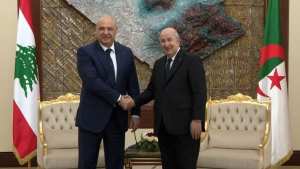 رئيس الجمهورية يستقبل نظيره اللبناني بمقر رئاسة الجمهورية