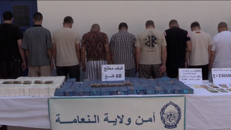 شرطة النعامة تضبط 68 كلغ من الكيف المعالج مصدرها المغرب