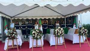 تشييع جثامين شهداء الواجب المهني ضحايا سقوط طائرة الحماية المدنية