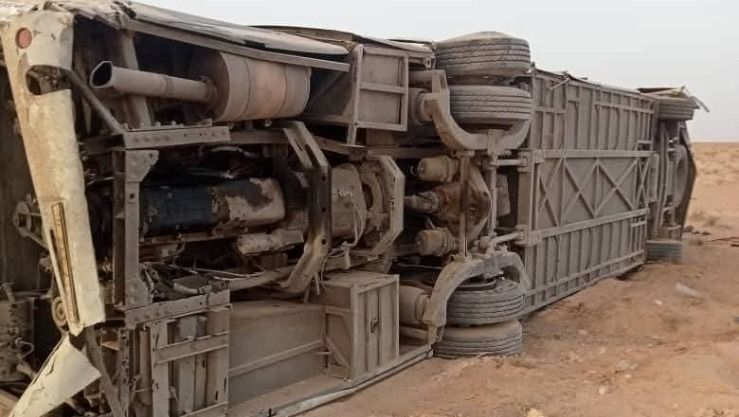 وفاة امرأة و39 جريحًا في انقلاب حافلة مسافرين بالمغير