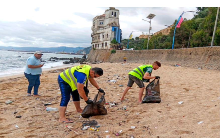Ramassage des algues sur les trois plages