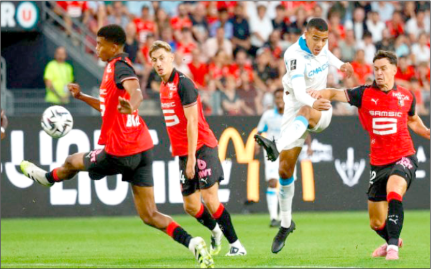 L'Olympique de Marseille se fait surprendre par un Rennes à dix