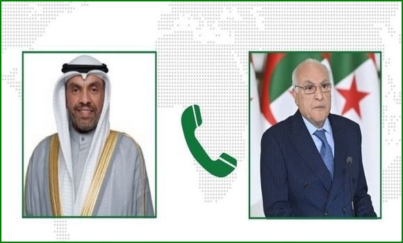 Attaf reçoit un appel téléphonique de son homologue koweïtien