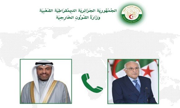 عطاف يتلقى مكالمة هاتفية من نظيره الكويتي