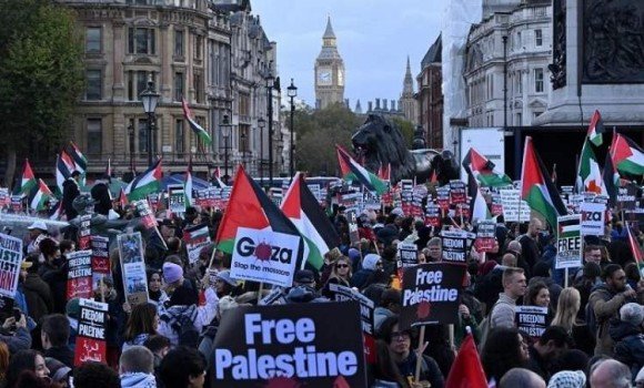 تظاهرات في مدن وعواصم عالمية للمطالبة بوقف العدوان الصهيوني على قطاع غزة