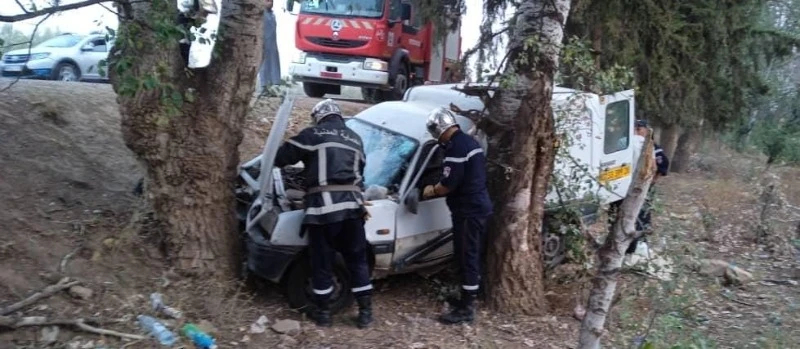 سعيدة: إصابة ستة اشخاص اثر إنحراف و اصطدام سيارة بشجرة ببلدية سيدي عمر