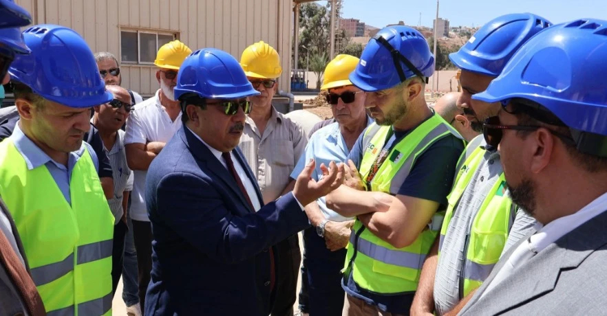 بادة لحسن وبودور حكيم يعاينان محطة تحلية المياه بسوق الثلاثاء بتلمسان..  تدابير لحل مشكل الصيانة والقضاء على اضطرابات التوزيع