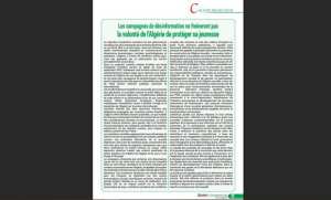 El Djeïch: les campagnes de désinformation ne freineront pas la volonté de l'Algérie de protéger sa jeunesse