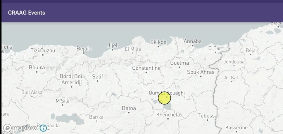 أم البواقي: هزة أرضية بشدة 3.2 درجات على سلم ريشتر