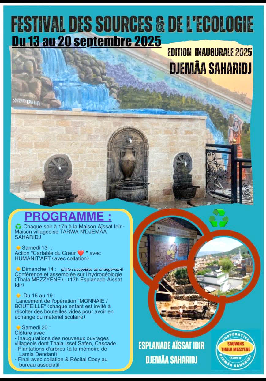 Algérie (Mekla/Tizi Ouzou) - Festival des sources et de l'écologie: Djemaâ Saharidj se réapproprie son patrimoine