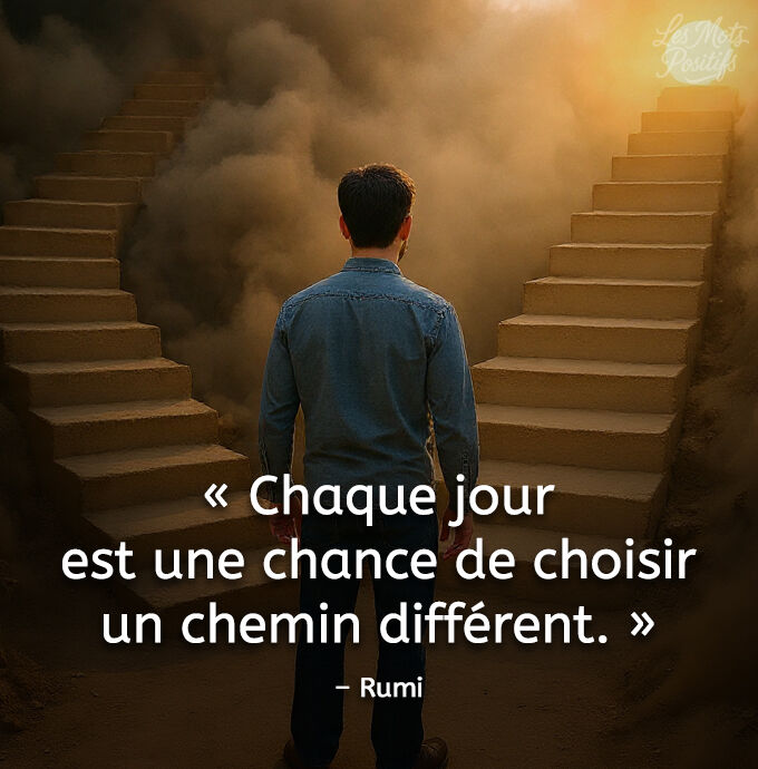 Chaque jour est une chance de choisir un chemin différent,
