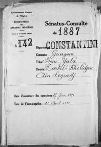 بني يعلى بين الوثيقة الاستعمارية والذاكرة المحلية: قراءة في أرشيف سنة 1896