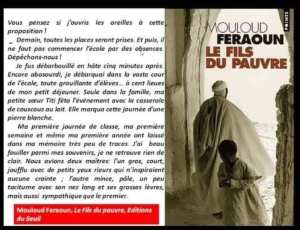 Pensée à Mouloud Feraoun  Le Fils du pauvre