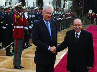 «L'Italie tient beaucoup à relancer ses relations avec l'Algérie»                                    En qualifiant sa visite d'importante pour son pays, Mario Monti affirme :